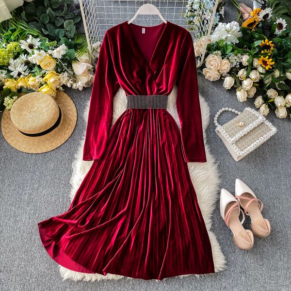 vintage elegant women's dresses party velvet dress v-neck spring summer dress women clothes 2020 vestidos ropa mujer zt5385, Black;gray
vintage elegant women's dresses party velvet dress v-neck spring summer dress women clothes 2020 vestidos ropa mujer zt5385, Black;gray
