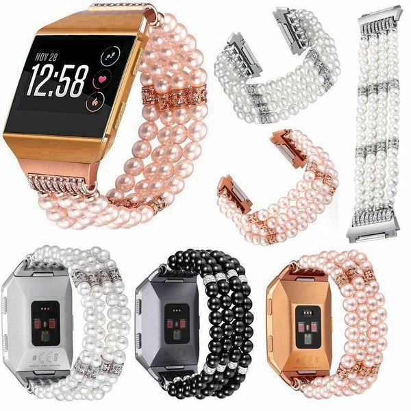 for ionic watch stylish pearls beaded band wristwatch strap bracelet link, Black;brown
for ionic watch stylish pearls beaded band wristwatch strap bracelet link, Black;brown