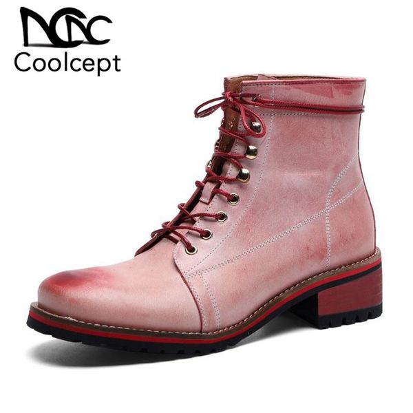 coolcept 2020 ins brand ankle boots real leather flats casual shoes woman winter outdoor short boots footwear size 34-40, Black
coolcept 2020 ins brand ankle boots real leather flats casual shoes woman winter outdoor short boots footwear size 34-40, Black