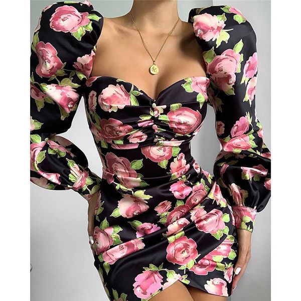 vintage women designer dresses fashion slim floral printed puff sleeve asymmetrical dresses new style womens dresses, Black;gray
vintage women designer dresses fashion slim floral printed puff sleeve asymmetrical dresses new style womens dresses, Black;gray
