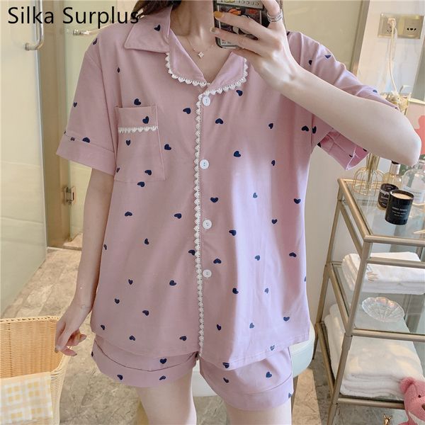 silka surplus women cotton pajama set short sleeve sleepwear v-neck pyjama female pijama set with pocket loose nightsuits, Black;red
silka surplus women cotton pajama set short sleeve sleepwear v-neck pyjama female pijama set with pocket loose nightsuits, Black;red