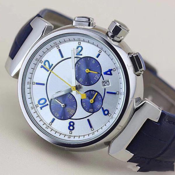 fashion men's wristwatch tambour and future in black lv277 chronograph quartz movement blue leather strap men's watches
fashion men's wristwatch tambour and future in black lv277 chronograph quartz movement blue leather strap men's watches