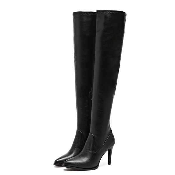 over-the-knee boots women elastic black winter boots thin high heeled booties ladies pointed toe shoes botas mujer 2019
over-the-knee boots women elastic black winter boots thin high heeled booties ladies pointed toe shoes botas mujer 2019