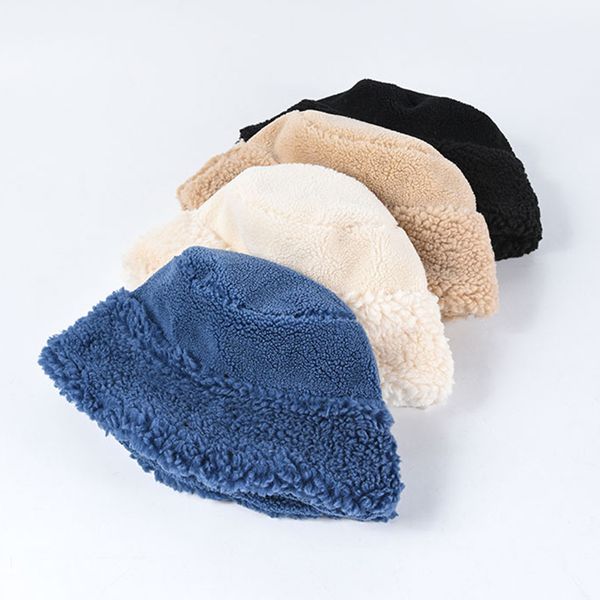 winter thick bucket hats women artificial lamb wool hat casual warm flat female bucket hat, Blue;gray
winter thick bucket hats women artificial lamb wool hat casual warm flat female bucket hat, Blue;gray