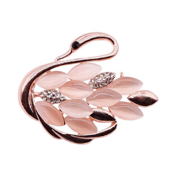 brooch clothes and ornaments temperament alloy a cat's-eye swan brooch woman clothing accessories pin, Gray
brooch clothes and ornaments temperament alloy a cat's-eye swan brooch woman clothing accessories pin, Gray