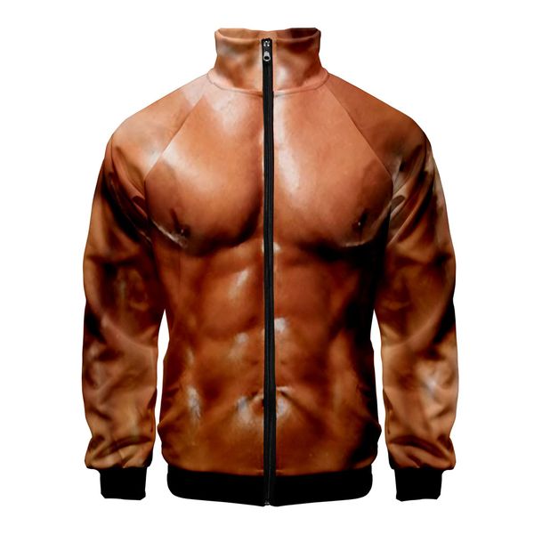 muscle 3d print popular cool zipper standing collar jacket zipper hipster casual fashion long sleeve, Black;brown
muscle 3d print popular cool zipper standing collar jacket zipper hipster casual fashion long sleeve, Black;brown
