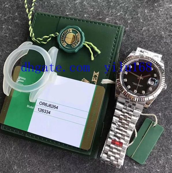 126334 men's rose ew 41mm automatic cal.3235 watches datejust jubilee edition black dial diamond swiss superlative chronometer watch, Slivery;brown
126334 men's rose ew 41mm automatic cal.3235 watches datejust jubilee edition black dial diamond swiss superlative chronometer watch, Slivery;brown