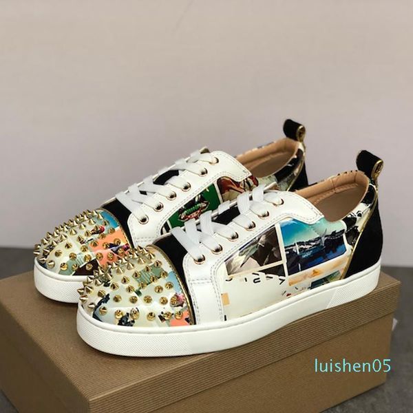 2020 new designer shoes red bottom junior spikes orlato men flat trainers pik boat roller boat slip on loafers sneakers party shoes al05, Black
2020 new designer shoes red bottom junior spikes orlato men flat trainers pik boat roller boat slip on loafers sneakers party shoes al05, Black