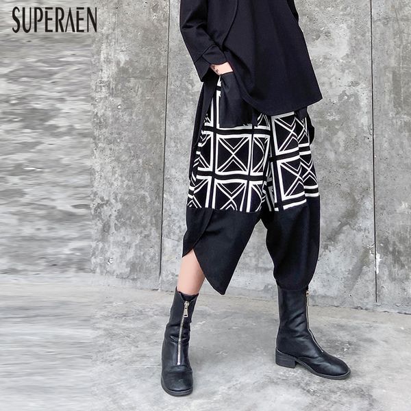 superaen europe calf length pants women high waist cotton wild loose casual ladies pants pluz size printing harlan 2020, Black;white
superaen europe calf length pants women high waist cotton wild loose casual ladies pants pluz size printing harlan 2020, Black;white