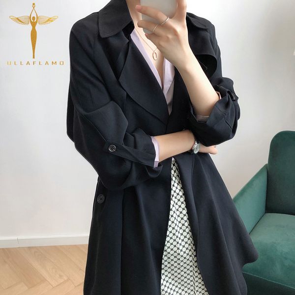 new casual thin korean version of the waist strap women windbreaker ladies fashion patchwork belt long sleeve lapel windbreaker, Tan;black
new casual thin korean version of the waist strap women windbreaker ladies fashion patchwork belt long sleeve lapel windbreaker, Tan;black