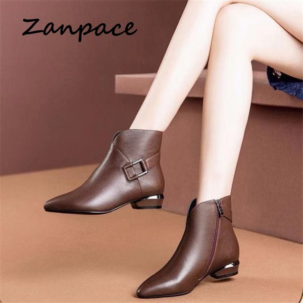 zanpace fashion women boots winter zipper retro leather shoes pointed toe thick heel ankle boots plus size high heels footwear, Black
zanpace fashion women boots winter zipper retro leather shoes pointed toe thick heel ankle boots plus size high heels footwear, Black