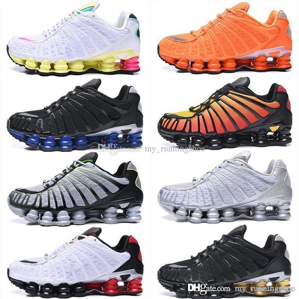 2020 new shox tl r4 mens women running shoes triple black white max rainbow metallic silver air cushion trainers designer sport sneakers
2020 new shox tl r4 mens women running shoes triple black white max rainbow metallic silver air cushion trainers designer sport sneakers