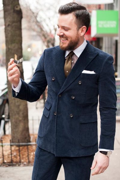 2020 blue double breasted men suit peaked lapel corduroy safari style work street smart business suits 2 pieces casual blazer, White;black
2020 blue double breasted men suit peaked lapel corduroy safari style work street smart business suits 2 pieces casual blazer, White;black