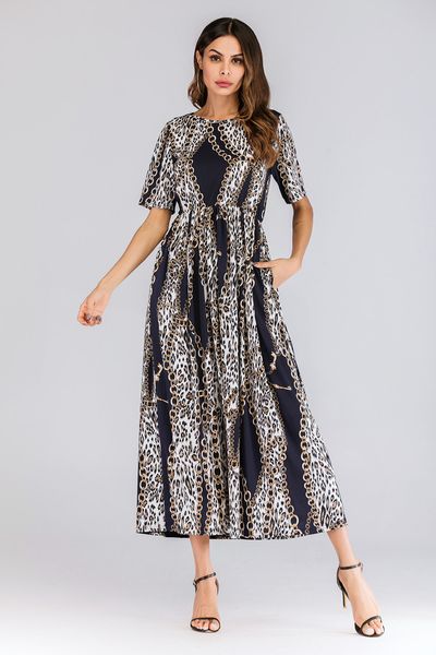 women leopard print dress s-6xl plus size short sleeve summer dress round neck boho dress, Black;gray
women leopard print dress s-6xl plus size short sleeve summer dress round neck boho dress, Black;gray