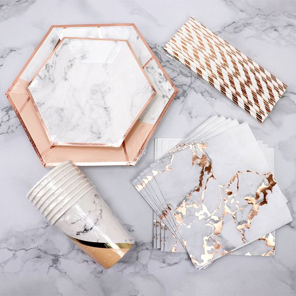 gold foil marble disposable tableware party paper plates cups baby shower favor paper drinking straws wedding party supplies
gold foil marble disposable tableware party paper plates cups baby shower favor paper drinking straws wedding party supplies