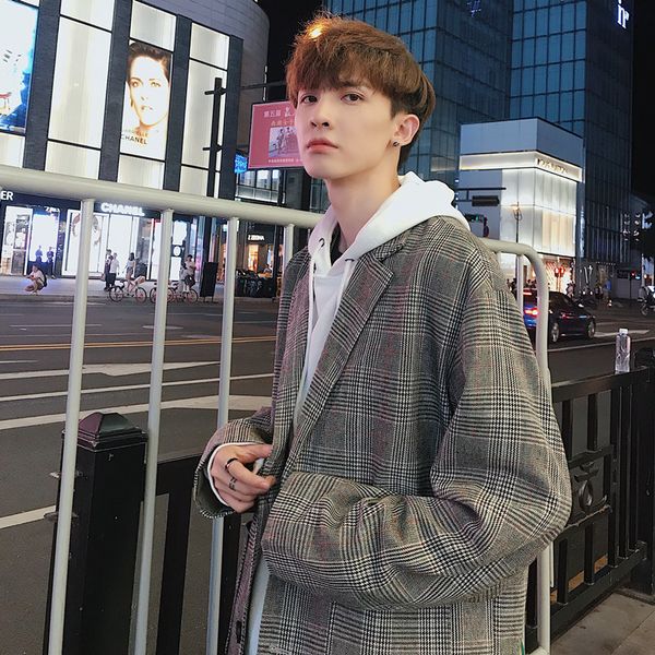 2019 spring and summer models korean version the new listing trend loose casual youth solid color lattice suit blazer masculino, White;black
2019 spring and summer models korean version the new listing trend loose casual youth solid color lattice suit blazer masculino, White;black