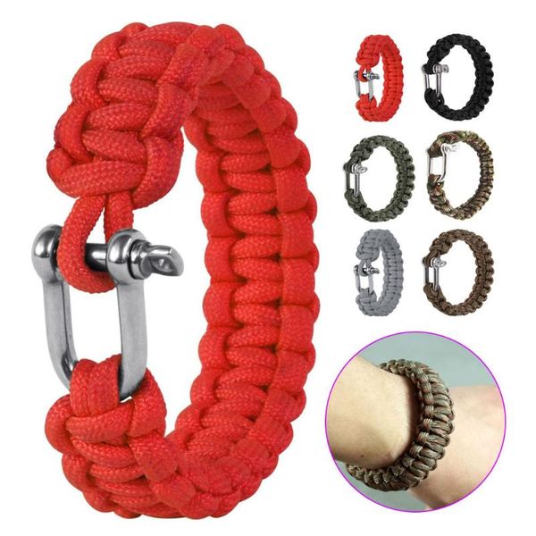 charm bracelets outdoor survival u shap steel buckle parachute cord rope woven emergency bangles xin-, Golden;silver
charm bracelets outdoor survival u shap steel buckle parachute cord rope woven emergency bangles xin-, Golden;silver