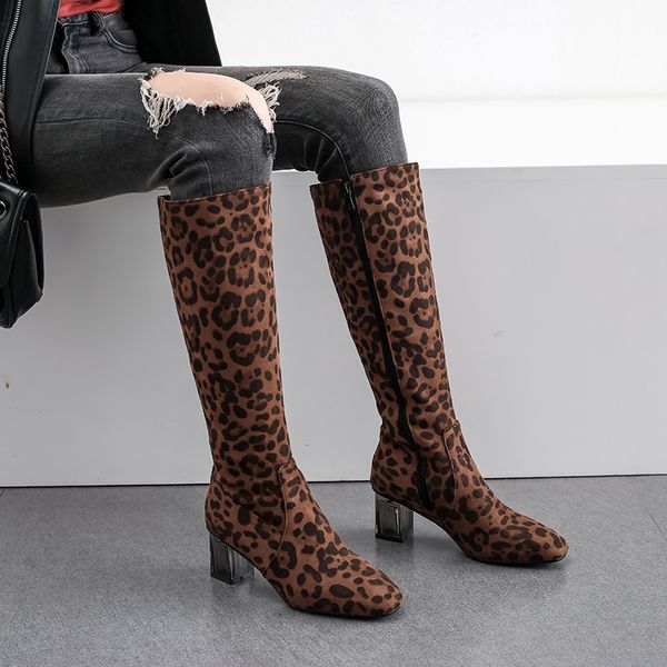 2019 new women knee-high boots snake skin leopard black zipper heels winter shoes pointed toe elastic fabric women boots
2019 new women knee-high boots snake skin leopard black zipper heels winter shoes pointed toe elastic fabric women boots