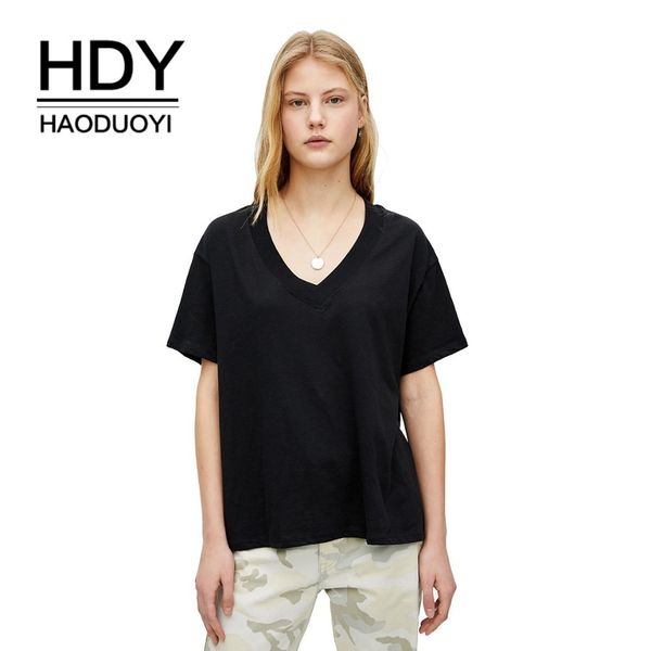 hdy haoduoyi 2019 simple fashion basic section leisure commuting v-neck solid color short sleeve new arrival shirt, White
hdy haoduoyi 2019 simple fashion basic section leisure commuting v-neck solid color short sleeve new arrival shirt, White