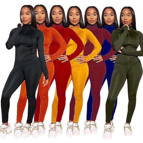 women bodysuit long sleeves tracksuit sports outfit zipper pullover coat legging pants two piece sweat suit yoga jogging sportwear d8410, White
women bodysuit long sleeves tracksuit sports outfit zipper pullover coat legging pants two piece sweat suit yoga jogging sportwear d8410, White
