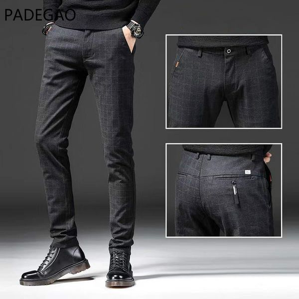 padegao brand casual pants men elastic long trousers male cotton knit straight gray work pants men's autumn large size 28-38, Black 
padegao brand casual pants men elastic long trousers male cotton knit straight gray work pants men's autumn large size 28-38, Black