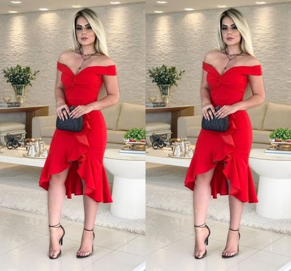 modern red knee length prom homecoming dress off the shoulder with sleeves ruched satin under 100 evening pageant dress formal gown, Black
modern red knee length prom homecoming dress off the shoulder with sleeves ruched satin under 100 evening pageant dress formal gown, Black