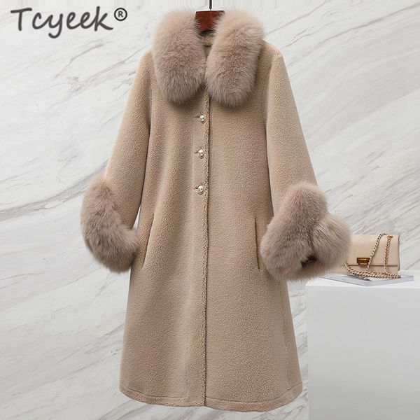 tcyeek real fur coat elegant winter coat women clothes 2019 korean warm wool long jacket + fur collar cashmere coats 19c3909, Black
tcyeek real fur coat elegant winter coat women clothes 2019 korean warm wool long jacket + fur collar cashmere coats 19c3909, Black