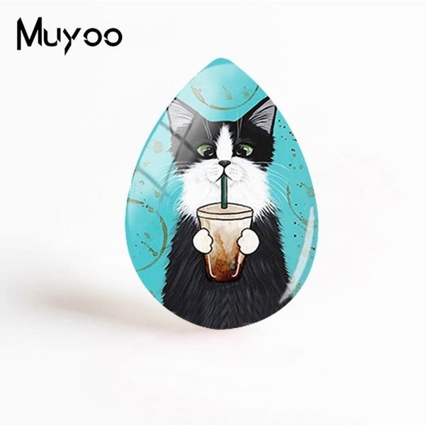 2019 new steampunk cat jewelry cats piantings tear drop glass dome cabochon p hand craft gifts women, Blue;slivery
2019 new steampunk cat jewelry cats piantings tear drop glass dome cabochon p hand craft gifts women, Blue;slivery