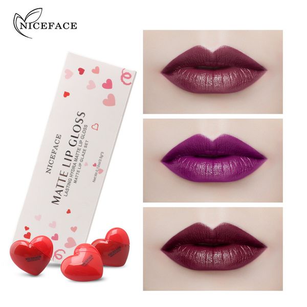 niceface women matte lipgloss waterproof long lasting liquid matte lipstick lip gloss tint with lovely heart shape
niceface women matte lipgloss waterproof long lasting liquid matte lipstick lip gloss tint with lovely heart shape