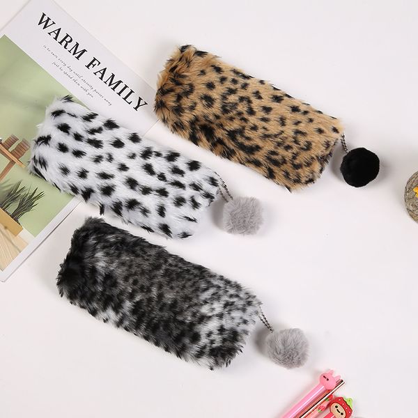fashion plush ball leopard pencil case for girls cute pencil box cosmetic bag stationery pouch kids gift school supplies zakka
fashion plush ball leopard pencil case for girls cute pencil box cosmetic bag stationery pouch kids gift school supplies zakka