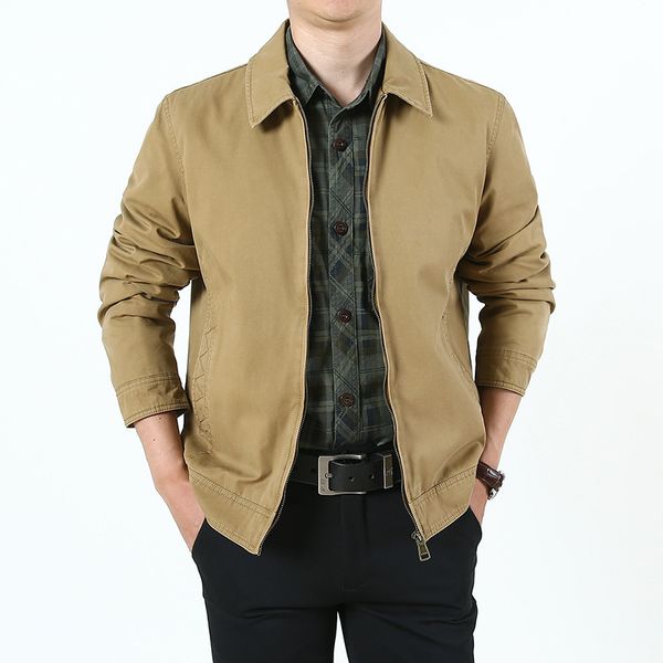 spring autumn jacket men casual solid color cotton coat men turn down collar mens clothing -5xl chaquetas hombre, Black;brown
spring autumn jacket men casual solid color cotton coat men turn down collar mens clothing -5xl chaquetas hombre, Black;brown
