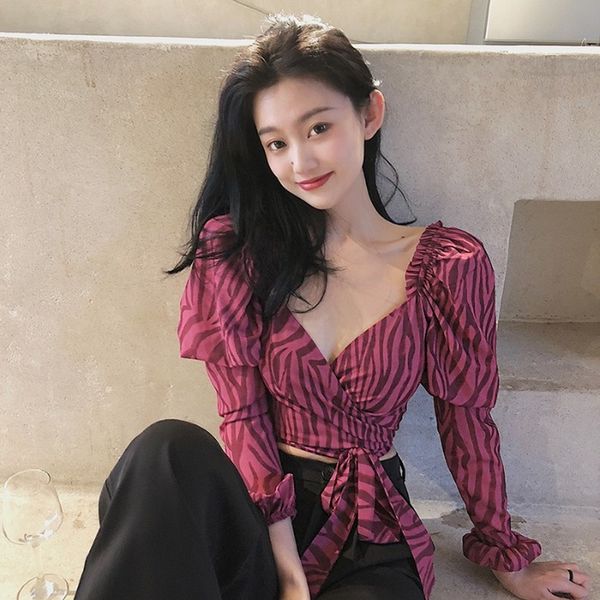 spring new short all-match fashion bandage shirt women blusas mujer de moda 2020 harajuku blouse korean fashion clothing, White
spring new short all-match fashion bandage shirt women blusas mujer de moda 2020 harajuku blouse korean fashion clothing, White