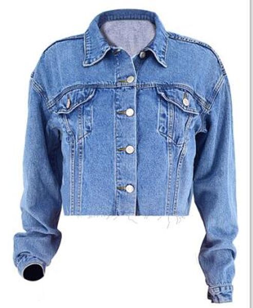 summer streetwear crop denim jacket long sleeve vintage jean coat outwear, Black;brown
summer streetwear crop denim jacket long sleeve vintage jean coat outwear, Black;brown