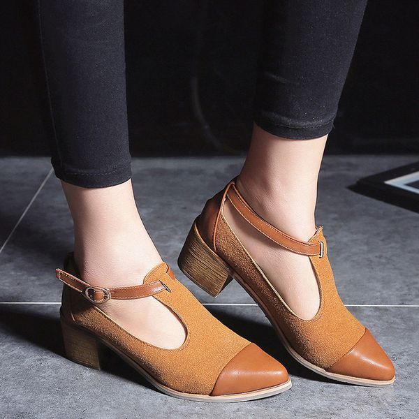 retro cut out pumps pointed toe t-bar womens ankle strap work shoes block chunky mid heel black brown a683
retro cut out pumps pointed toe t-bar womens ankle strap work shoes block chunky mid heel black brown a683