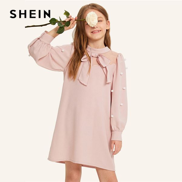 shein kiddie pink mesh insert bow front pearls girls cute pompom dress 2019 stand collar bishop sleeve party kids tunic dresses, Red;yellow
shein kiddie pink mesh insert bow front pearls girls cute pompom dress 2019 stand collar bishop sleeve party kids tunic dresses, Red;yellow