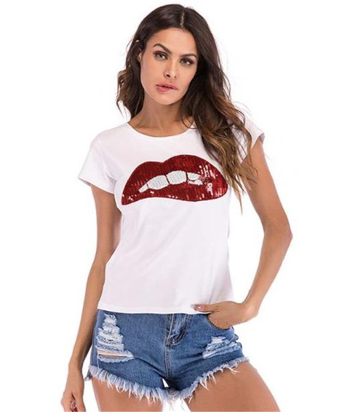 для женщин дизайнер футболки женщин crew neck lips печати шорты повседневные топы для женщин летняя мода одежда, White
для женщин дизайнер футболки женщин crew neck lips печати шорты повседневные топы для женщин летняя мода одежда, White