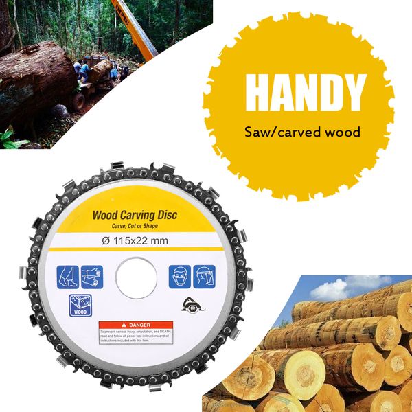 115x22mm chainsaw saw blades 13teeth chain plate angle grinding chain disc wheel steel wood carving disc for angle grinder
115x22mm chainsaw saw blades 13teeth chain plate angle grinding chain disc wheel steel wood carving disc for angle grinder