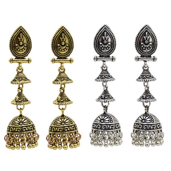 ethnic earrings thailand india long drop pendant jewelry dangle bells tassel women antique luxury vintage charms party performan, Silver
ethnic earrings thailand india long drop pendant jewelry dangle bells tassel women antique luxury vintage charms party performan, Silver