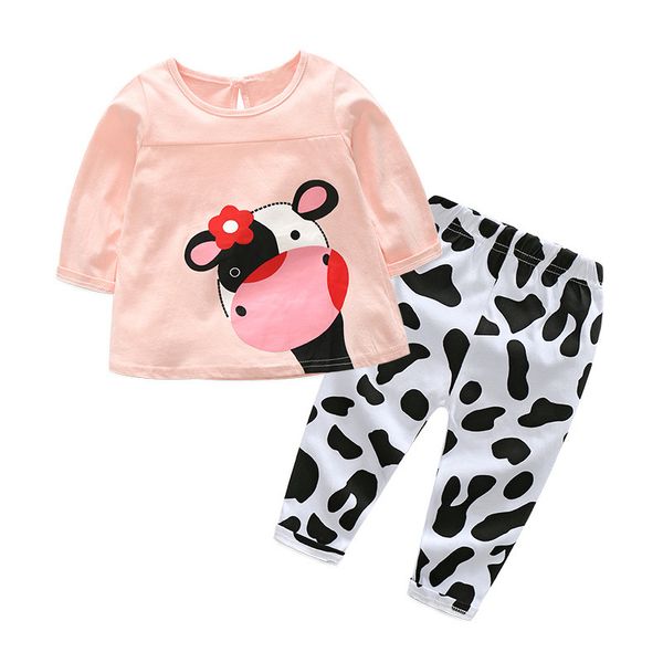 2018 newborn winter baby clothes cow suit casual t-shirt + pants suit girls clothes sports 2pcs / set children c, White
2018 newborn winter baby clothes cow suit casual t-shirt + pants suit girls clothes sports 2pcs / set children c, White