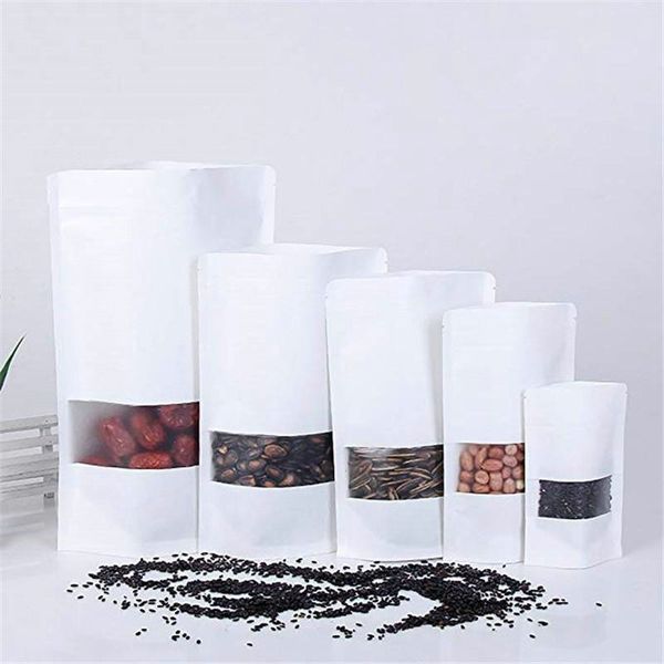 sealable bags white kraft paper bag stand up zipper resealable food grade snack cookie packing bag
sealable bags white kraft paper bag stand up zipper resealable food grade snack cookie packing bag