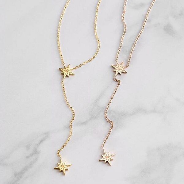 mavis hare stainless steel star necklace with two star-shaped platelets and a dainty chain fit beautiful dress women gift, Silver
mavis hare stainless steel star necklace with two star-shaped platelets and a dainty chain fit beautiful dress women gift, Silver