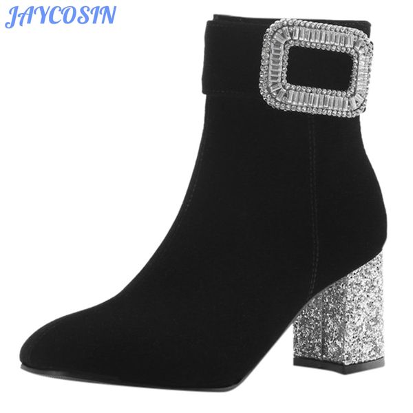 jaycosin women boots autumn winter new fashion rhinestone buckle ankle boots for women zapatos de mujer winter, Black
jaycosin women boots autumn winter new fashion rhinestone buckle ankle boots for women zapatos de mujer winter, Black