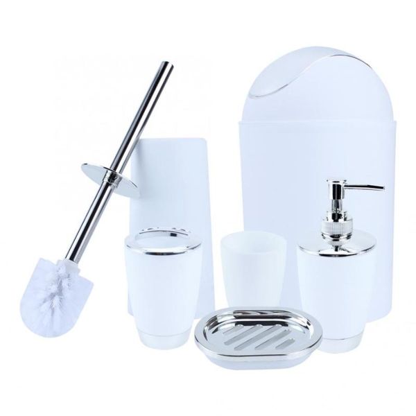 new arrive toothbrush holder set 6pcs bathroom accessory set soap dish dispenser tumbler toothbrush household white
new arrive toothbrush holder set 6pcs bathroom accessory set soap dish dispenser tumbler toothbrush household white