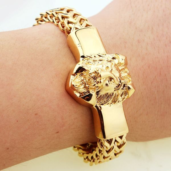 punk jewelry figaro chain mens bracelet stainless steel silver/gold lion head bracelet mens cuff bracelet 8.66 inch, Golden;silver
punk jewelry figaro chain mens bracelet stainless steel silver/gold lion head bracelet mens cuff bracelet 8.66 inch, Golden;silver