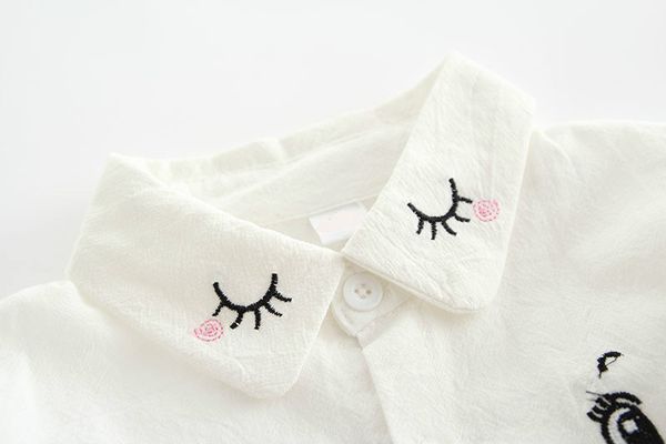 2019 spring and autumn new products childrenswear baby girls children bunny meng eye shirt children fold-down collar solid color, White
2019 spring and autumn new products childrenswear baby girls children bunny meng eye shirt children fold-down collar solid color, White
