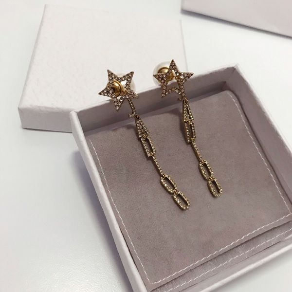 d family/di family 2020 pearl earrings female temperament female diamond star earrings, White
d family/di family 2020 pearl earrings female temperament female diamond star earrings, White