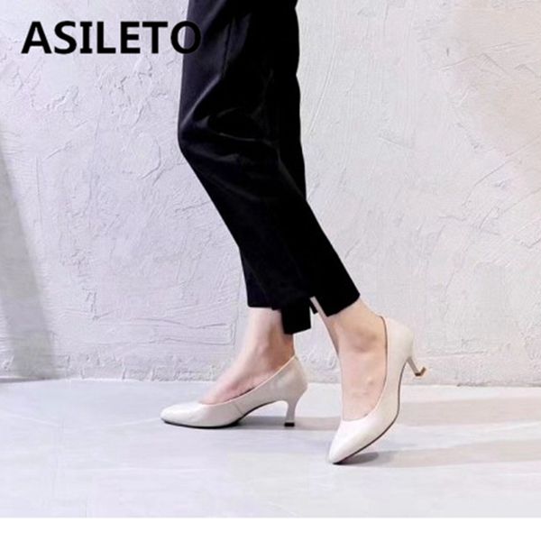asileto spring autumn woman pumps pointed toe thin high heels slip on genuine leather large size 34-40 casual party black s1773
asileto spring autumn woman pumps pointed toe thin high heels slip on genuine leather large size 34-40 casual party black s1773