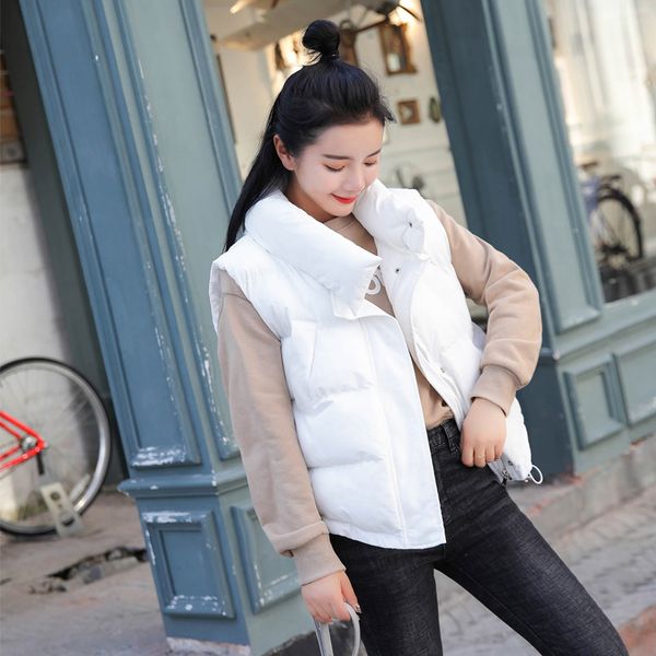 qoerlin s-xl zipper winter waistcoat women 2019 new arrivals fashion loose jacket coat casual sleeveless cotton clothing womans, Black;white
qoerlin s-xl zipper winter waistcoat women 2019 new arrivals fashion loose jacket coat casual sleeveless cotton clothing womans, Black;white