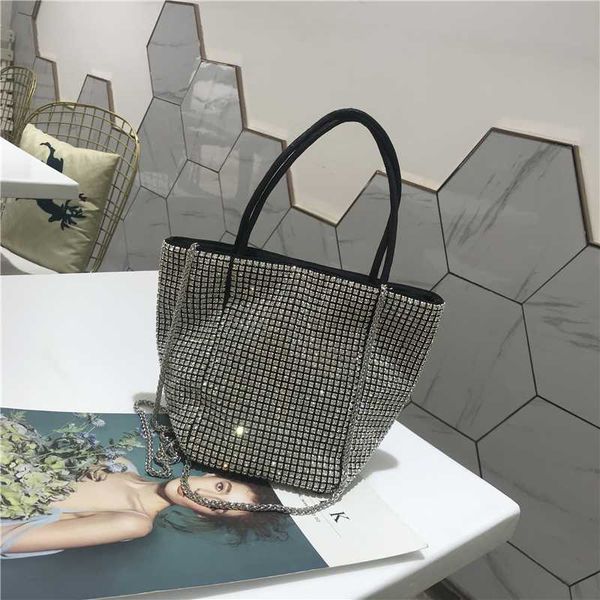 women rhinestone bag big casual tote chian shoulder bag ladies women's fashion female handbag silver purse 542
women rhinestone bag big casual tote chian shoulder bag ladies women's fashion female handbag silver purse 542
