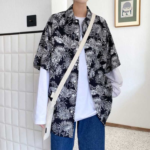 men shirt summer style print beach hawaiian shirt men casual short sleeve hawaii camisa masculina, White;black
men shirt summer style print beach hawaiian shirt men casual short sleeve hawaii camisa masculina, White;black